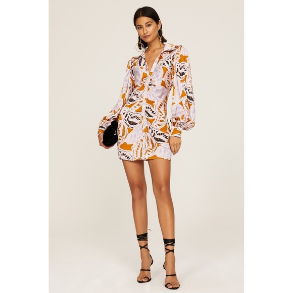 For Love And Lemons Dresses & Skirts - For Love and Lemons Esmeralda Long Sleeve Mini Dress (MSRP: $ 234) Large